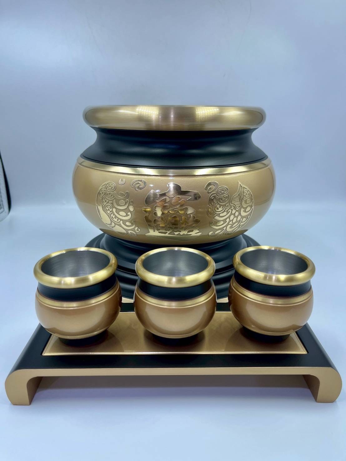 鍛造銅黑粉金-招財進寶款